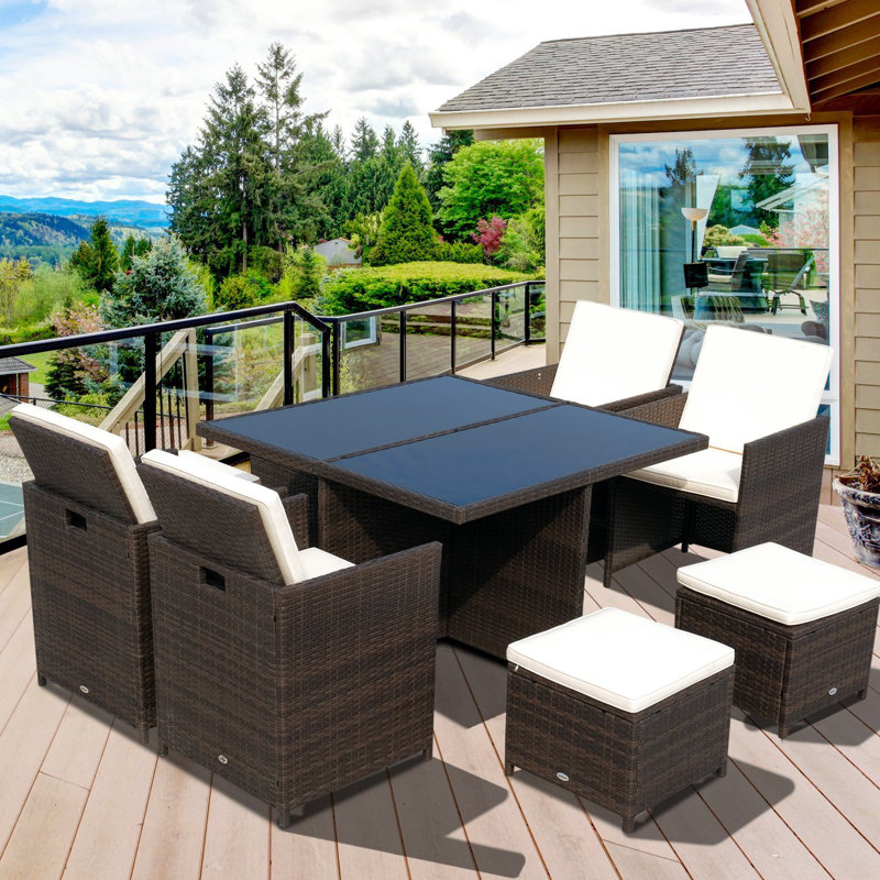 Garten Living 8Sitzer Gartengarnitur Finley mit Polster Wayfair.de